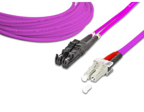 Lightwin LWL Duplex Patchkabel Multimode E2000-LC, 1m, OM4, 50/125m, 10Gbps