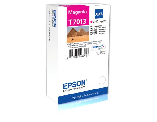 Tinte Epson T70134010 XXL, magenta, 3400 S. WorkForce Pro WP-4015 DN, WP-4095 DN,