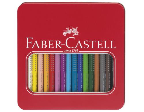 FABER-CASTELL Jumbo GRIP Farbstifte 16er Metalletui, dreieckig,