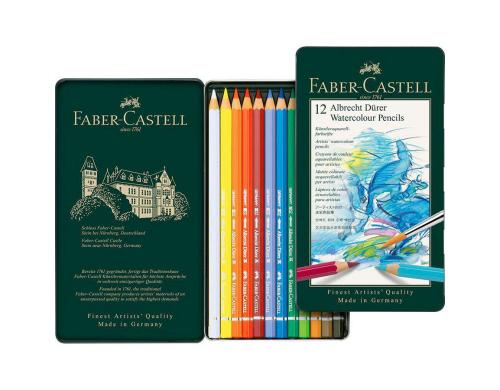 FABER-CASTELL A. Drer Aquarellfarbstifte 12er Metalletui