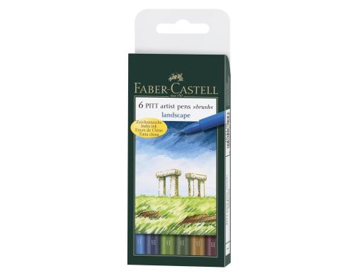 FABER-CASTELL PITT Artist Pen Etui Landscap pigmentierte Zeichentusche