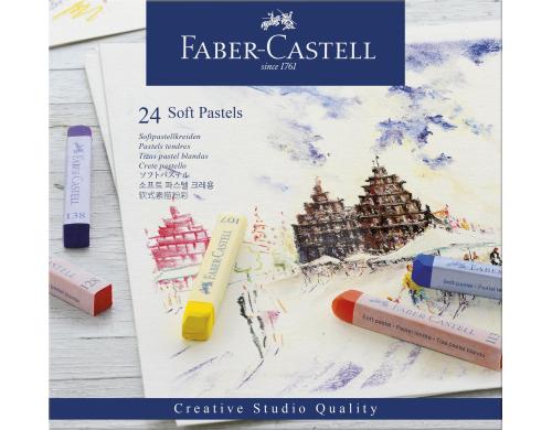 FABER-CASTELL Softpastellkreide STUDIO 24er Kartonetui,