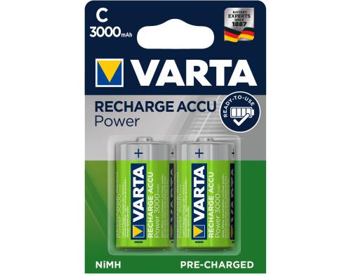 VARTA Akku Typ C 3000 mAh, 2Stk 2er-Pack, NiMH, 1.2V