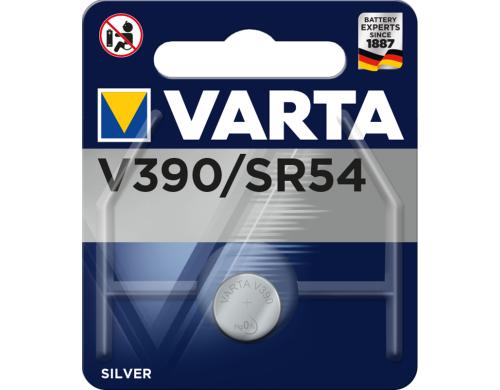 VARTA Knopfzelle V390, 1.55V, 1Stk vergl. Typ 390 / SR54