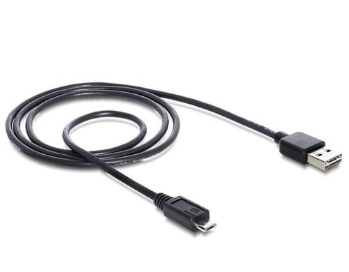 USB2.0-Kabel Easy A-MicroB: 1m USB-A Seite beidseitig einsteckbar