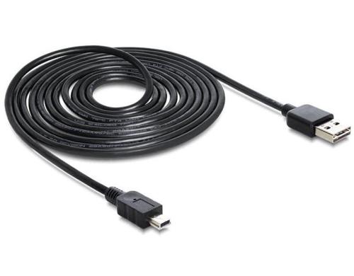 USB2.0-Kabel Easy A-MiniB: 3m USB-A Seite beidseitig einsteckbar