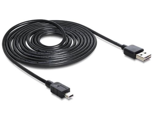 USB2.0-Kabel Easy A-MiniB: 5m USB-A Seite beidseitig einsteckbar