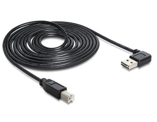 USB2.0-Kabel Easy A-B: 1m USB-A Seite 90gew. beidseitig einsteckbar