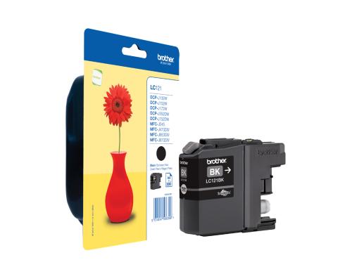 Tinte Brother LC-121BK, schwarz 300 Seiten