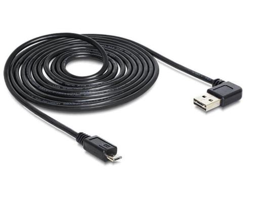 USB2.0-Kabel Easy A-MicroB: 1m USB-A Seite 90 gew. beidseitig einsteckbar