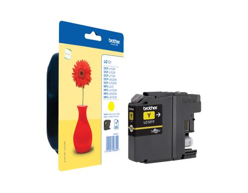 Tinte Brother LC-121Y, yellow 300 Seiten