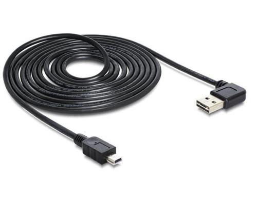 USB2.0-Kabel Easy A-MiniB: 5m USB-A Seite 90 gew. beidseitig einsteckbar