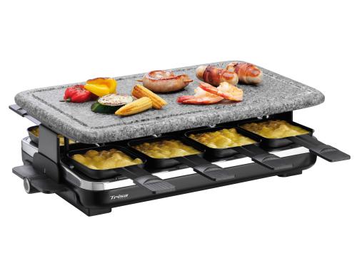 Trisa Raclette Hot Stone fr 8 Personen abnehmbare Steinplatte mit Saftrinne