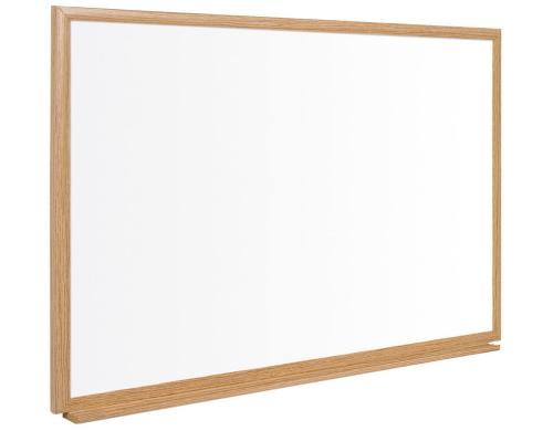 Bi-Office Whiteboard 150 x 100 cm Emaille-Oberflche, mit Holzrahmen Eiche