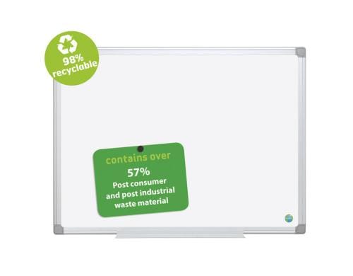 Bi-Office Whiteboard 180 x 120 cm Emaille-Oberflche, mit Aluminiumrahmen