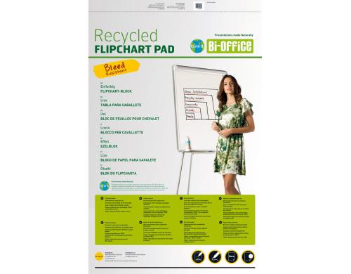 Bi-Office Flipchartpapier 20 Blatt,5er Pack 70gr/qm