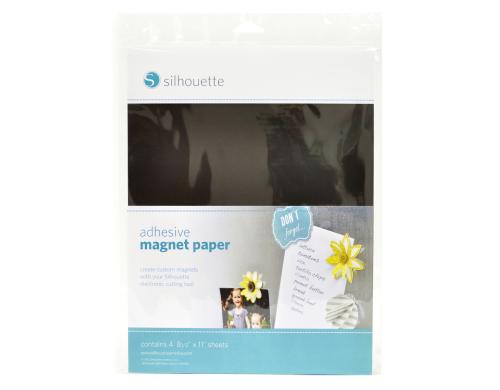 Silhouette Magnet Papier klebend 4 Stck bedruckbares Magnet Papier klebend