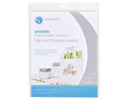 Silhouette Aufbgelfolie fr weisse Stoffe Set mit 5 Stck, fr weisse Stoffe