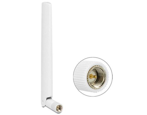 LTE/HSPA/GSM Antenne, SMA-Stecker, weiss Kippgelenk, 1-2.5dBi Gewinn, 14cm, weiss