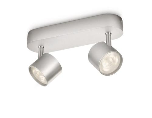 Philips MyLiving LED-Spot 56242/48/16 Aluminium, LED 2x4W, 2700K, 15000h, IP20