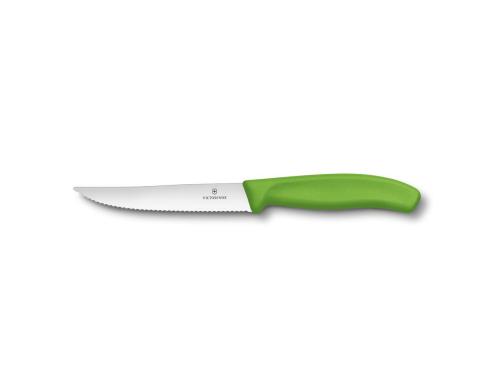 Victorinox Steak-, Pizzamesser, grn Wellenschliff, 12 cm