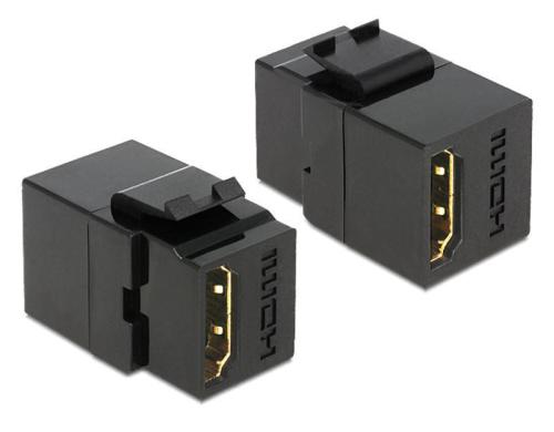 Delock Keystone Jack: HDMI Buchse-Buchse, schwarz