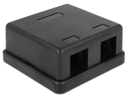 Delock Keystone Leergehuse: 2 Port schwarz, fr Keystone Modul