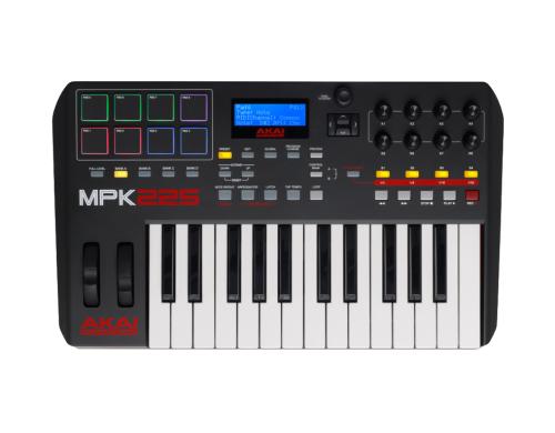 AKAI MPK225, Controllerkeyboard 25 Tasten, 8 Drum Pads