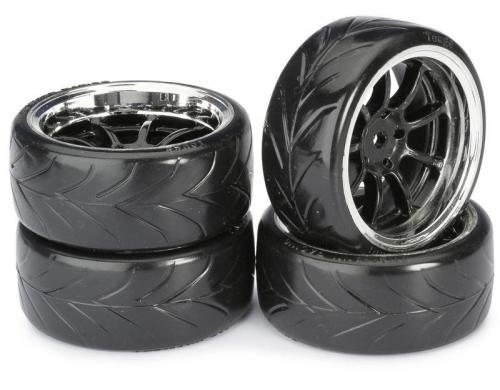 Absima Rderset Drift LP 9-Speichen Profil A schwarz/chrom