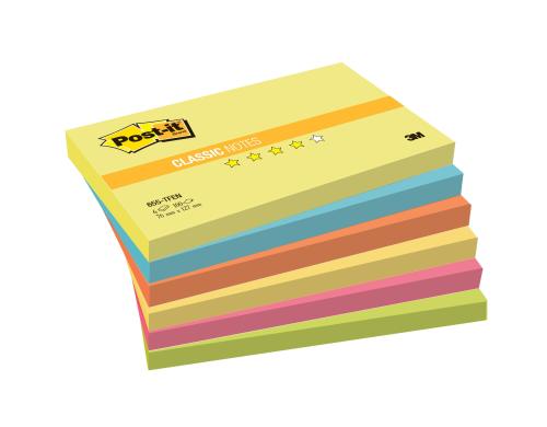 3M Post-it Haftnotiz Energy 127x76 6 Blocks  100 Blatt, 76x76mm