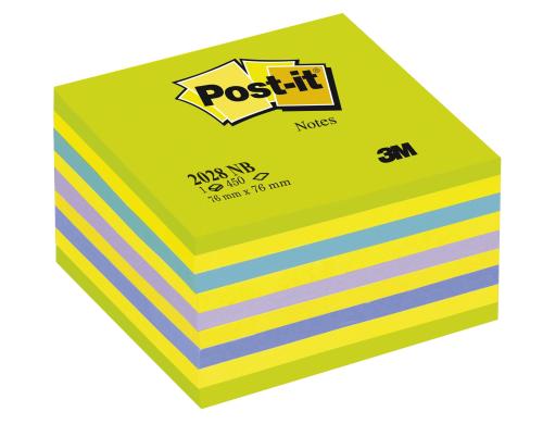 3M Post-it Wrfel grn/blau 1 Block  450 Blatt, 76x76mm