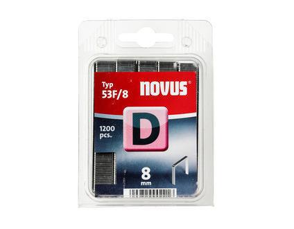 Novus Flachdrahtklammern D 53F/8 Lnge 8 mm / Breite 11.3 mm, 1200 Stk.