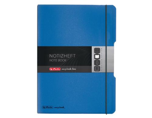 Herlitz my.book flex Notizheft A5 40 Blatt kariert 5x5mm, blau