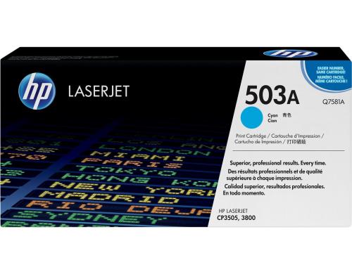 HP Toner 503A - Cyan (Q7581A) Seitenkapazitt ~ 6'000 Seiten