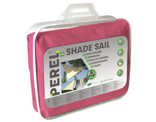 Perel Sonnensegel - Dreieck, 3.6x3.6x3.6 m, Farbe: FUCHSIA, Wasser abstossend,