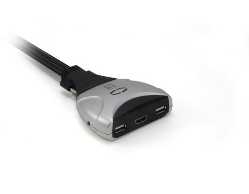 LevelOne KVM-0290: 2Port Kabel-KVM USB, HDMI, 1920x1200, DDCB2