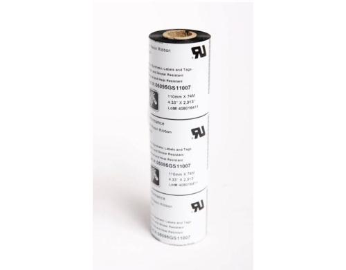 Zebra Farbband fr Thermo Transfer, 110mm High Performance Resin, 12.7mm Core, 74m,