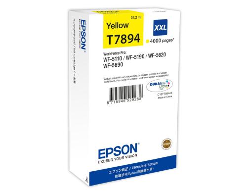 Tinte Epson T789440 XXL, yellow, 4000 S. WorkForce Pro WF-5620DWF