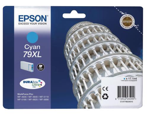 Tinte Epson T79024010 cyan, 17.1ml zu WorkForce Pro WF-4630DWF