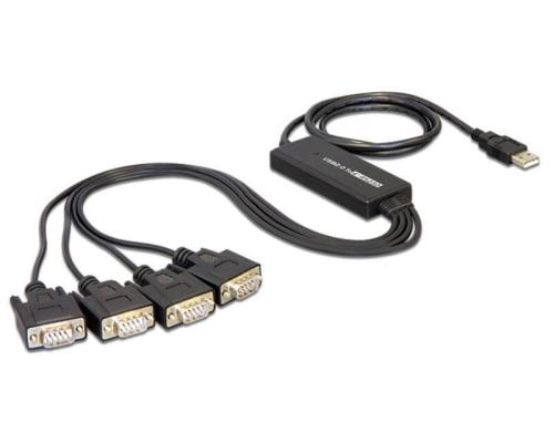 Delock Schnittstellenkabel USB auf Seriell FTDI Chipsatz, 4 x RS-232 seriell,