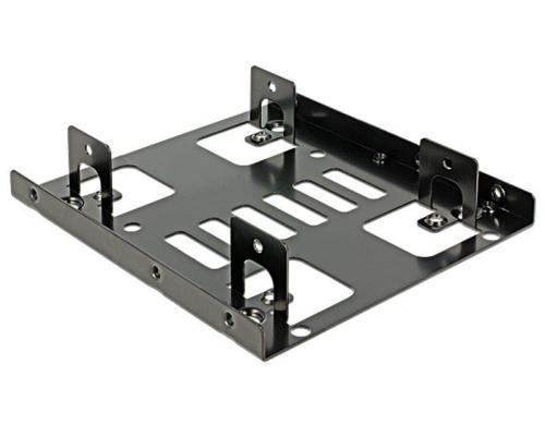 Delock HDD Einbausatz, 2x 2.5 HDD in 3.5 schwarz