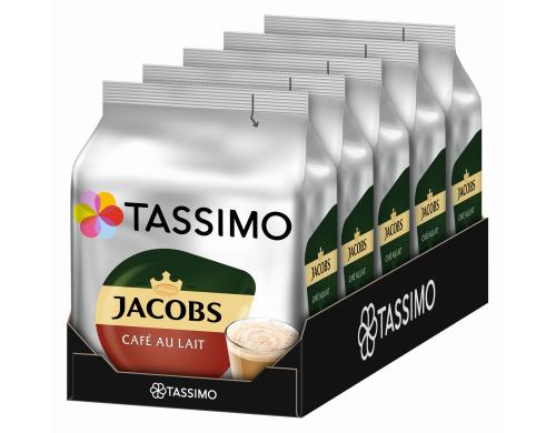 Tassimo T DISC Jacobs Caf au Lait Karton  5 Packungen (mit je 16 T DISCS)