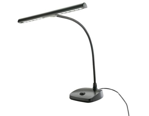 K&M 12297 LED Pianoleuchte schwarz, 2500 Lux, 3m Netzkabel