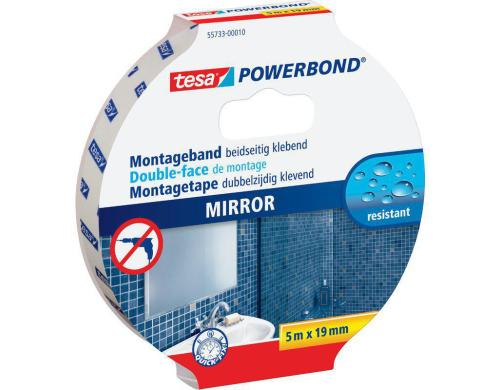 tesa Powerbond Montageband Spiegel 5m x 19mm