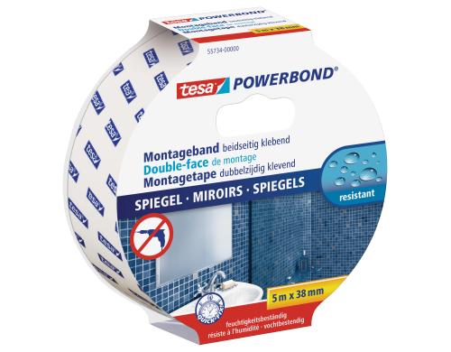 tesa Powerbond Montageband Spiegel 5m x 38mm