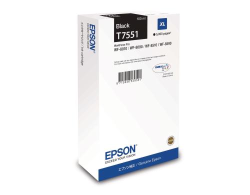 Tinte Epson T7551 XL, schwarz WF 8010/8090/8510/8590