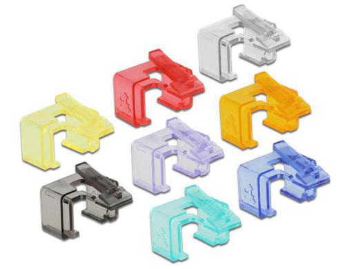 Delock RJ45 Klinke Reparatur Clips verschiedene Farben, 16 Stck