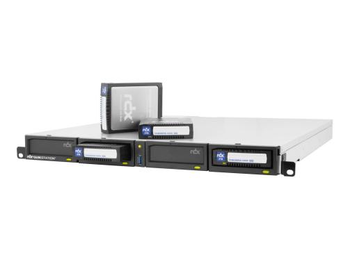 Tandberg RDX QuikStation: 4Bay Rack 1U 2x 1Gbps, iSCSI, Web Management