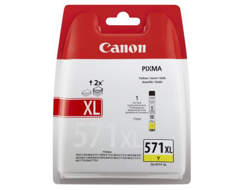 Tinte Canon CLI-571Y XL yellow, 11ml PIXMA MG5450/MG6350/iP7250