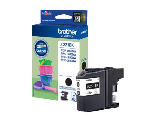 Tinte Brother LC-221BK, schwarz 300 Seiten